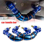 2X JDM Titanium Blue JDM Titanium Roll Bar Grab Support Car Interior Grip Roof Handle Car Roof Handle Grip Burnt Grab Bar Safety Protector