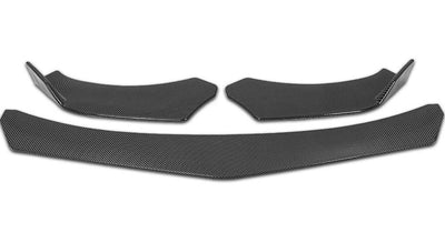 3pcs Bumper Carbon Splitter Car Front Lip Chin Bumper Body Kit Front Bumper Lip Splitter Protection Bumper Splitter JDM ABS Protective Spoiler for Car