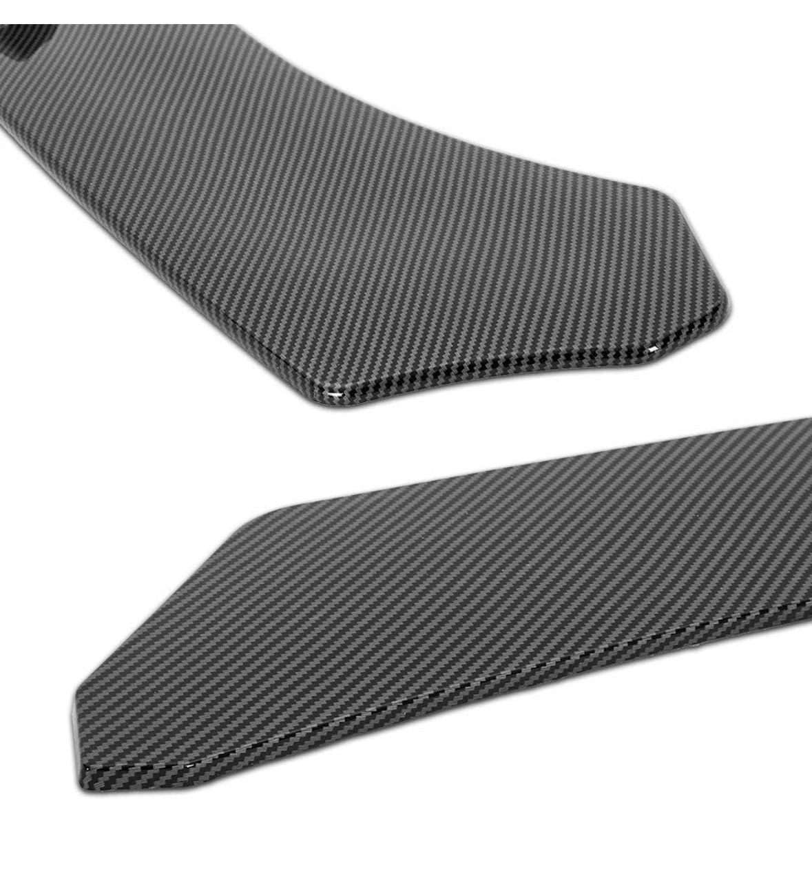 3pcs Bumper Carbon Splitter Car Front Lip Chin Bumper Body Kit Front Bumper Lip Splitter Protection Bumper Splitter JDM ABS Protective Spoiler for Car