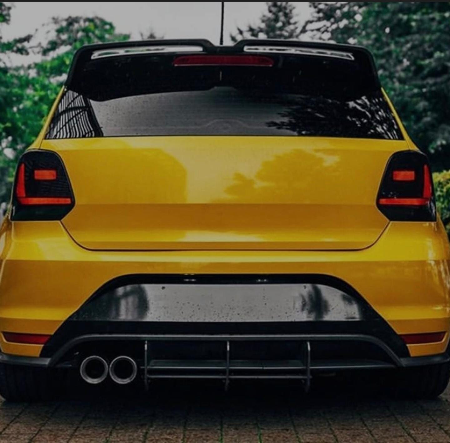 Acrylic Material GTI Rear After Lip Diffuser Splitter Skirst Blinds Spoiler Diffuser Spoiler Compatible with Volkswagen Vw Polo Mk5 Acrylic Diffuser for Car Auto Accessories