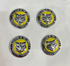 4PC, Lion-Tiger New Wheel Logo (56mm 2INCH) Sign Emblem Car Wheel Center Hub Cap Caps Badge Sticker Decal
