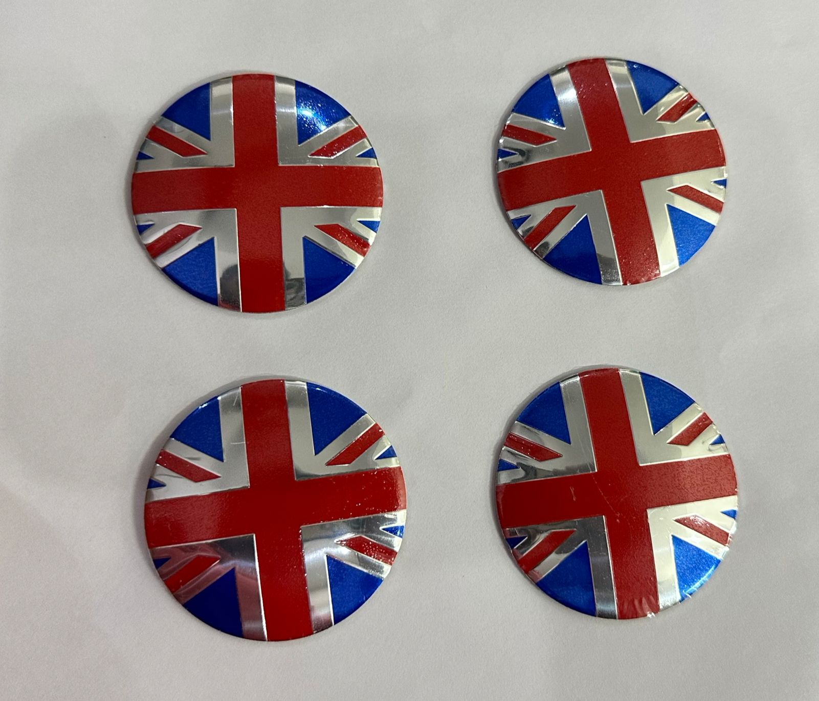 4pcs UK Flag Logo Wheel Center Hub Cap Badge Emblem Sticker Decal Universal for All CAR
