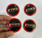 TRD Sport RED Line Logo Wheel - (56mm 2INCH) Abarth Sign Emblem Car Wheel Center Hub Cap Caps Badge Sticker Decal Sticker