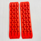 2PC/SET RED Traction Boards Recovery Tracks Tire Ladder 4WD Recovery Mat for 4X4 Offroad Sand Snow Mud Track