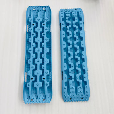 Traction Boards, 2 Pcs Recovery Tracks Traction Mat for 4X4 Jeep Mud, Sand, Snow Traction Ladder-SKY BLUE Tire Traction Tool