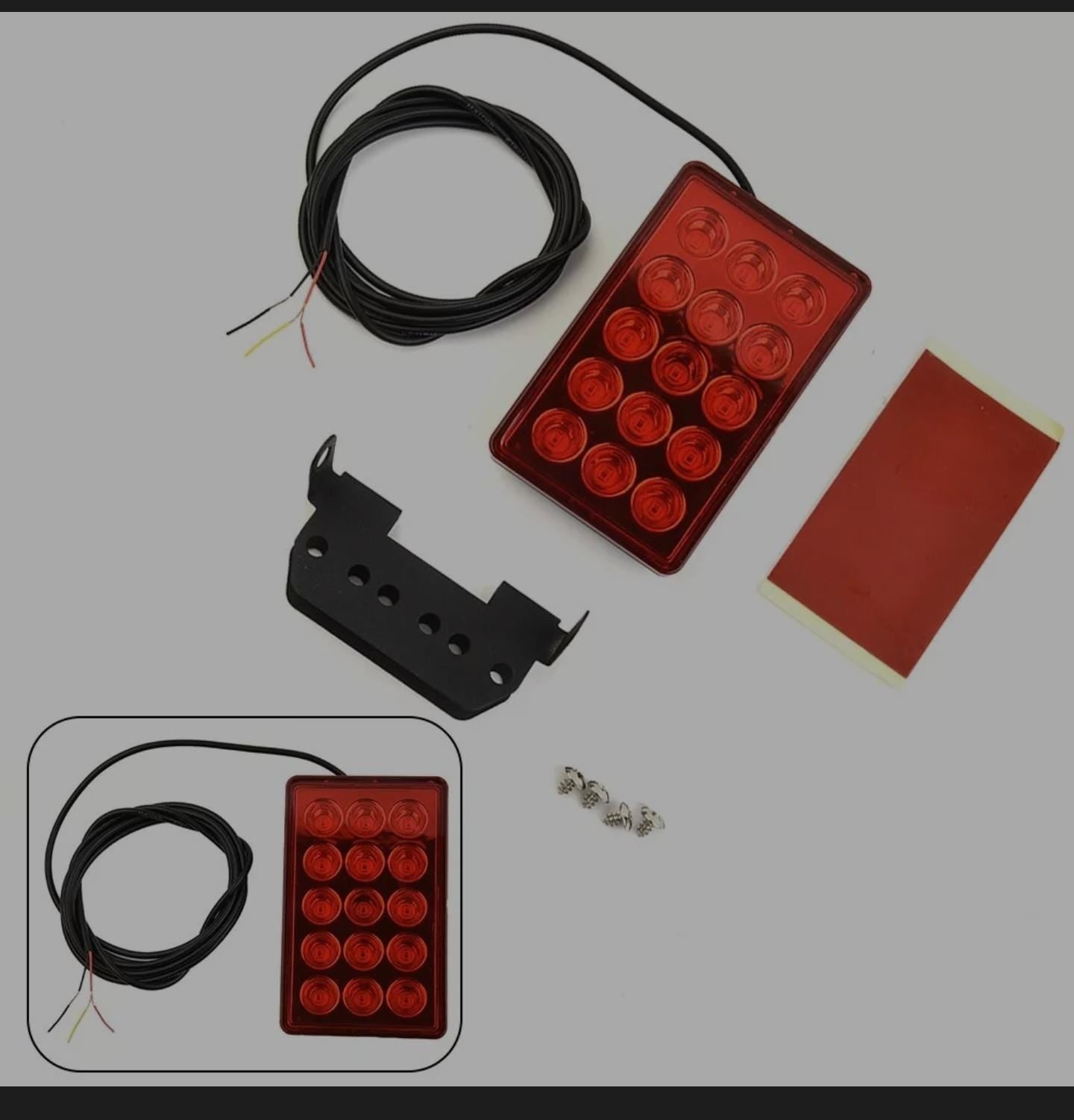F1 FLASHING TAIL BRAKE LIGHTS F1 Style 12V DRL Stop Safety Lamp Car Motor LED Rear Flashing Tail Fog stop Light (F1 465 15 LED BRAKE LIGHT)