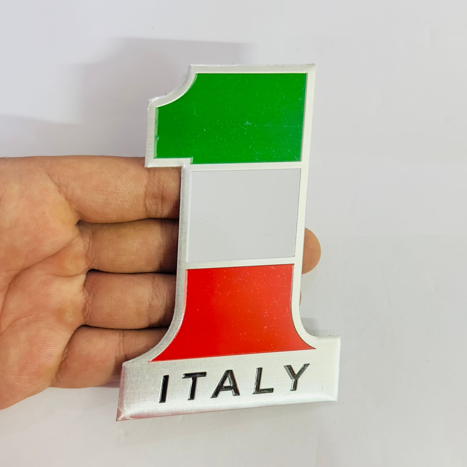 NO. ONE Italy Flag STIICKER 12cmX8cm Car 3D Flag Sticker Automotive Decorative Italy Fllag Stiicker Car,Truck Decoration Stiicker 1PCS for car & Bike stiicker.