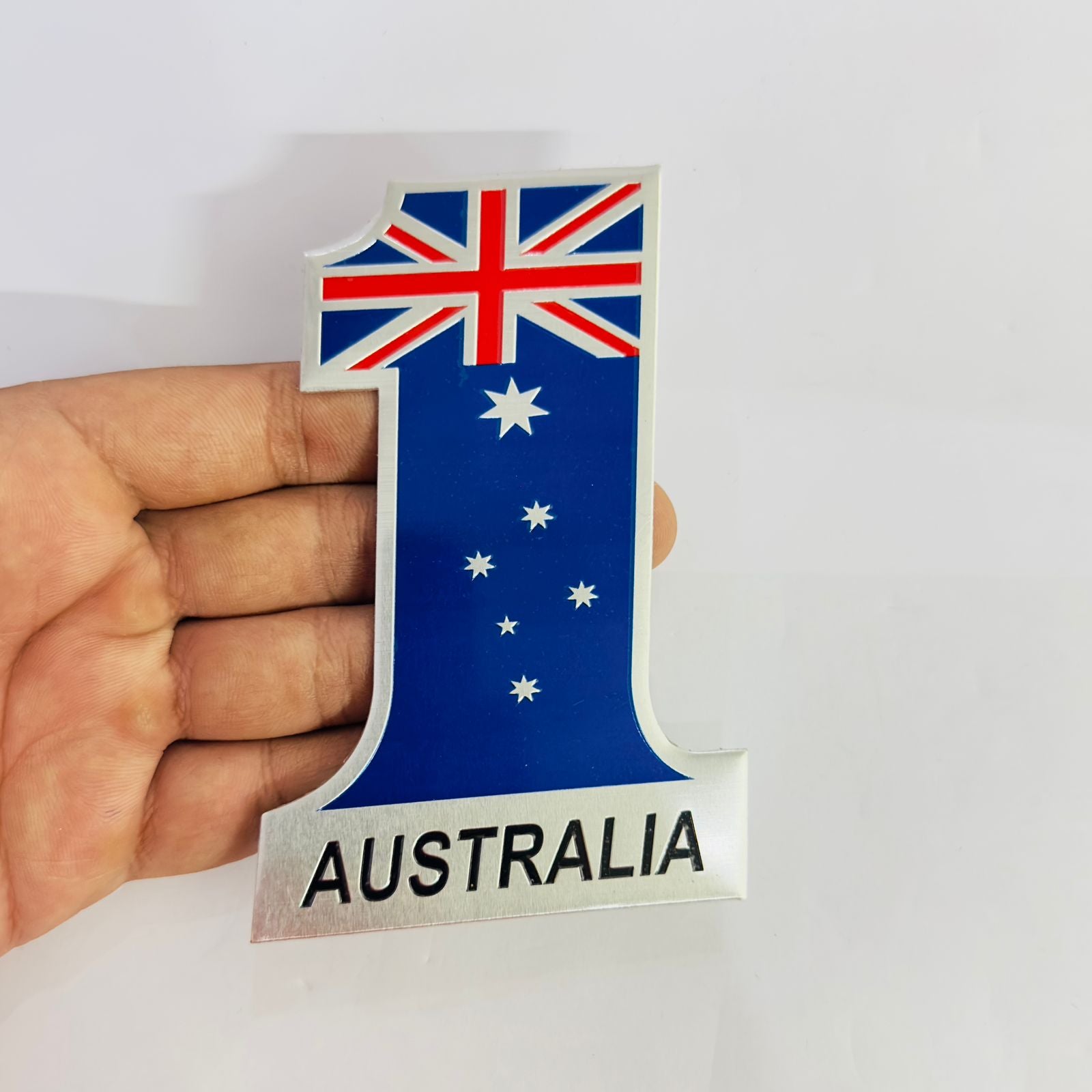 Car Bike Laptop Metal Logo Car Emblem & Grill Met.al Lo.go for Carr 3D Badge Auto Racing Universal Sport Sticker Grand Tourer Decal. (NO. ONE Australia Flag Sticker.)
