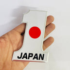 NO. ONE Japan-Flag STIICKER (12cmX8cm) Car 3D Fllag Stiicker, Automotive Decorative Japan Fllag Stiicker Car,Truck Decoration Sticker, Japan Japanese NO.1 Fllag
