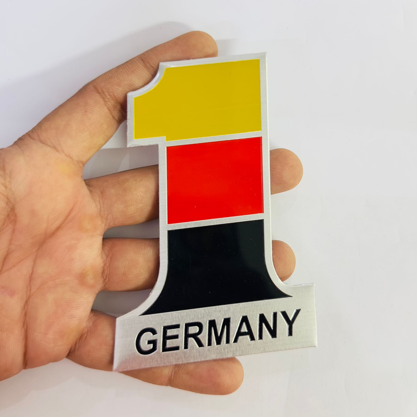 NO.1 Flag Emblems Car Badges, Motorcycle Gas Tank Decals Stickers. (N. ONE Germany Flag Sticker)