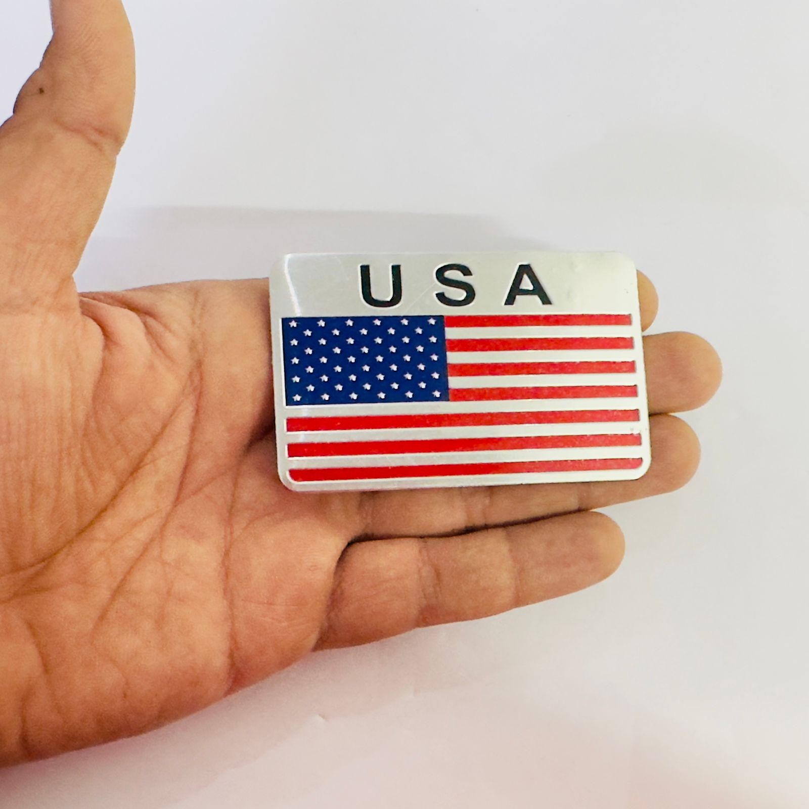 Flag Metal Sticker USA Flag (5cmx8cm) 3D Metal Flag Logo USA Logo, Car Emblem 3D Badge Auto Racing Sport Sticker Decal Decorative Acessory Metal Sticker