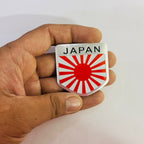 Japan Small Flag Sticker (5cmx5cm) Car Emblem Japan Flag Metal Logo 3D Badge Auto Racing Sport Sticker Decal Decorative Accessory Metal Sticker
