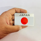 Japan Big Flag Sticker (5cmx8cm) Car Emblem Japan Flag Metal Logo 3D Badge Auto Racing Sport Sticker Decal Decorative Accessory Metal Sticker