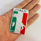 Italy Flag 3D Logo (8cmx5cm) for Car Bike Laptop Emblem, Italy Flag Sticker 3D-Badge Universal Auto Racing Sports Logo Grand Tourer Decal Auto Accessories 1PC.