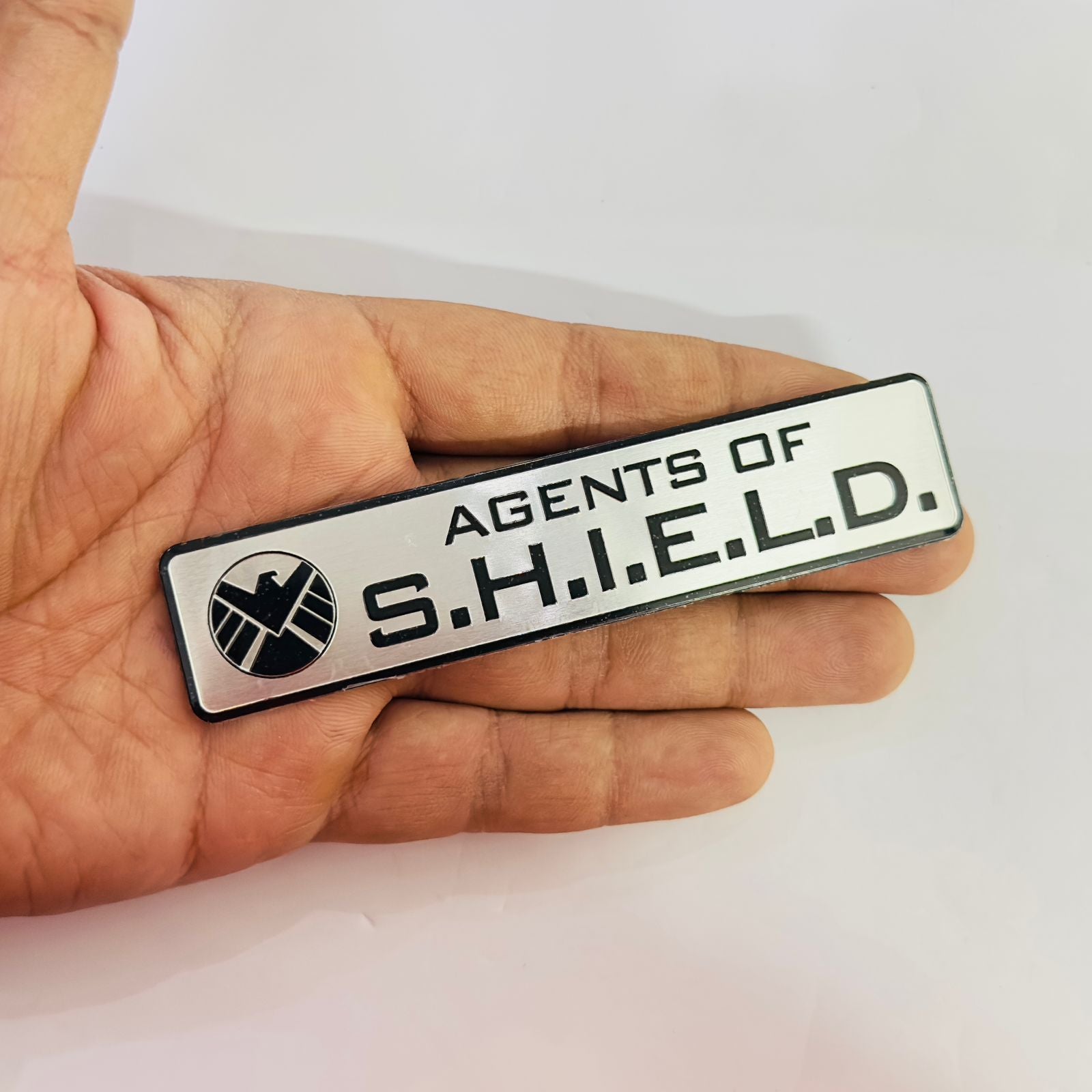 Metal Stickers & Logo Car Emblem 3D Badge Auto Racing Sport Sticker Grand Tourer Decal Attractive Metal Stickers (Silver Agents of Shield Sticker)