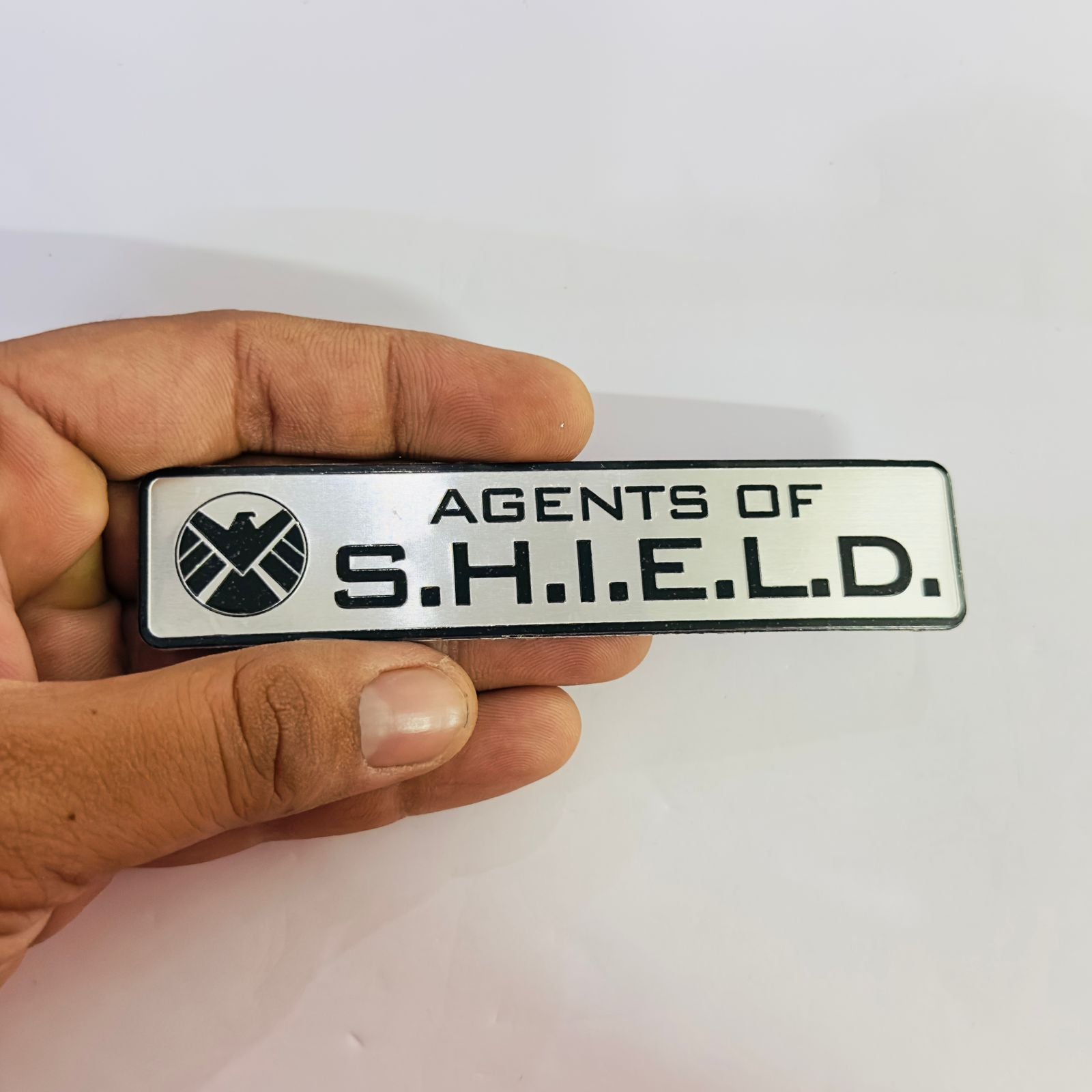 Metal Stickers & Logo Car Emblem 3D Badge Auto Racing Sport Sticker Grand Tourer Decal Attractive Metal Stickers (Silver Agents of Shield Sticker)