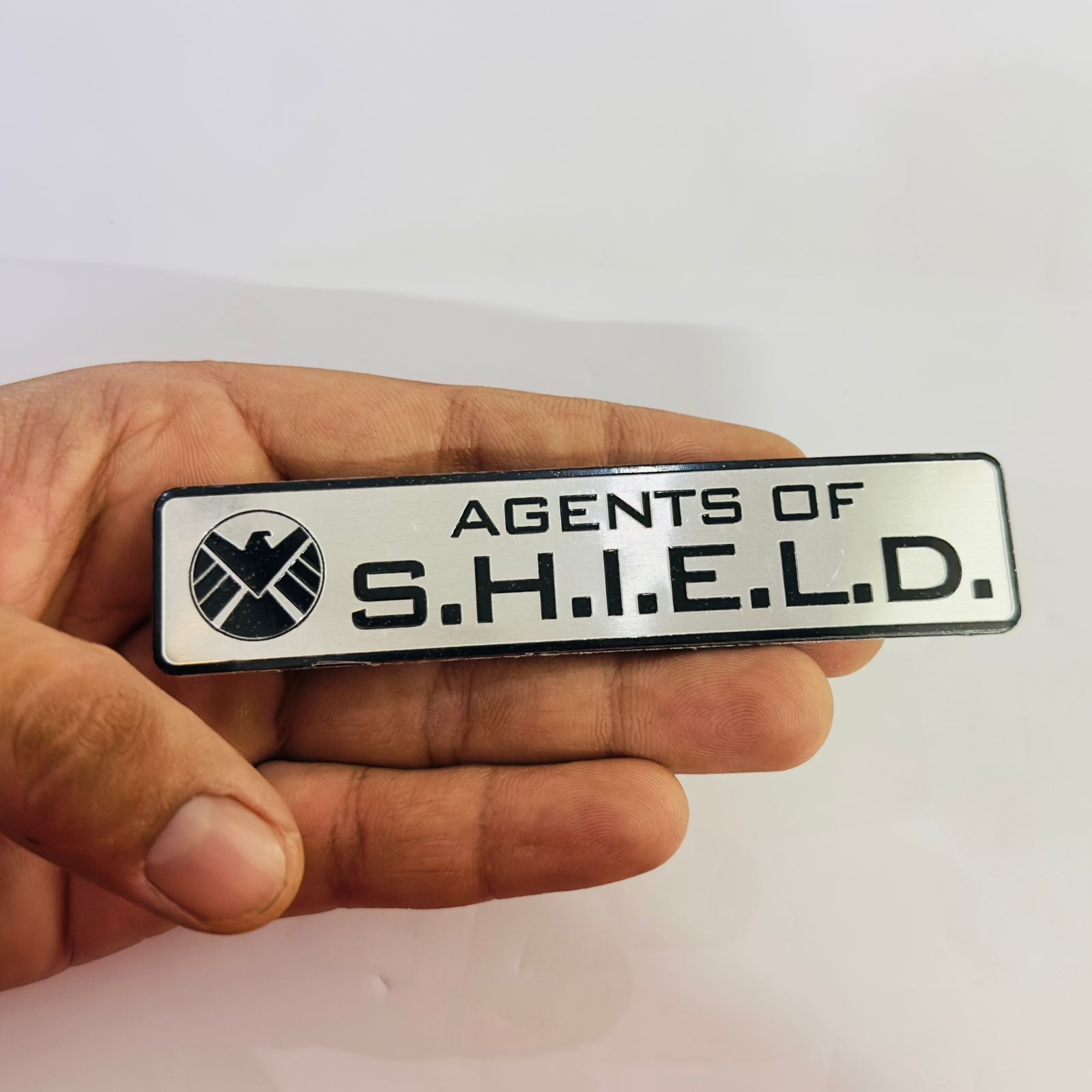 Metal Stickers & Logo Car Emblem 3D Badge Auto Racing Sport Sticker Grand Tourer Decal Attractive Metal Stickers (Silver Agents of Shield Sticker)