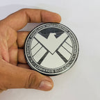 Metal Stickers & Logo Car Emblem 3D Badge Auto Racing Sport Sticker Grand Tourer Decal Attractive Metal Stickers (Silver Agents of Shield Round Sticker)