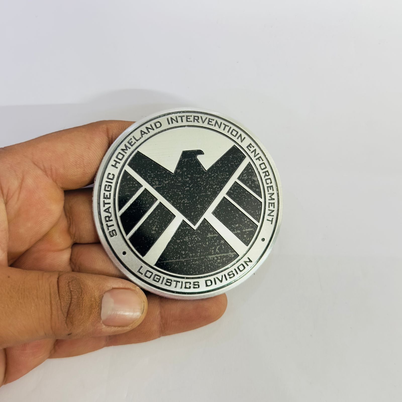 Metal Stickers & Logo Car Emblem 3D Badge Auto Racing Sport Sticker Grand Tourer Decal Attractive Metal Stickers (Black Agents of Shield Round Sticker)