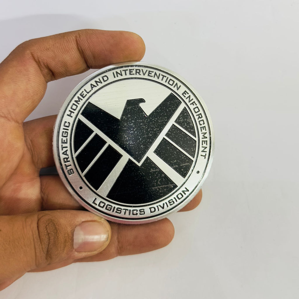 Metal Stickers & Logo Car Emblem 3D Badge Auto Racing Sport Sticker Grand Tourer Decal Attractive Metal Stickers (Black Agents of Shield Round Sticker)