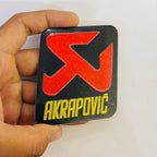 Akrapovic Logo 8.5 x 7cm Bike Metal Akrapovic Logo Bike Car Emblem Akrapovic 3D Badge Auto Racing Sport Sticker Grand Tourer Decal