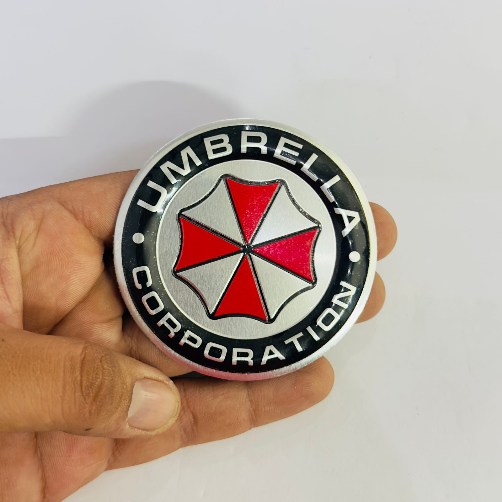 Umbrella Metal Sticker 7.5cmx7.5cm Car Emblem Premium 3D Badge Auto Racing Sport Sticker Grand Tourer Decal for Car/Bike