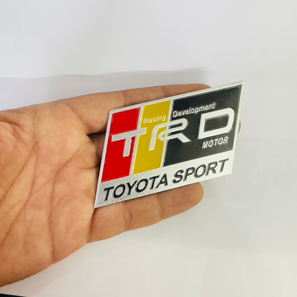 Germany TRD Sports lo.go 10cmx5cm 3D Versatile Logo Car Trunk Side Fender Rear Badge Metal Lo.go 3D Emblem Auto Racing Sport Sticker Decal-1 Piece