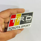TRD Sports Sticker. 1PC 13.8 x 2Cm Car Metal TRD TRDSPORTS Logo Car Emblem Premium 3D Badge Auto Racing Sport Sticker