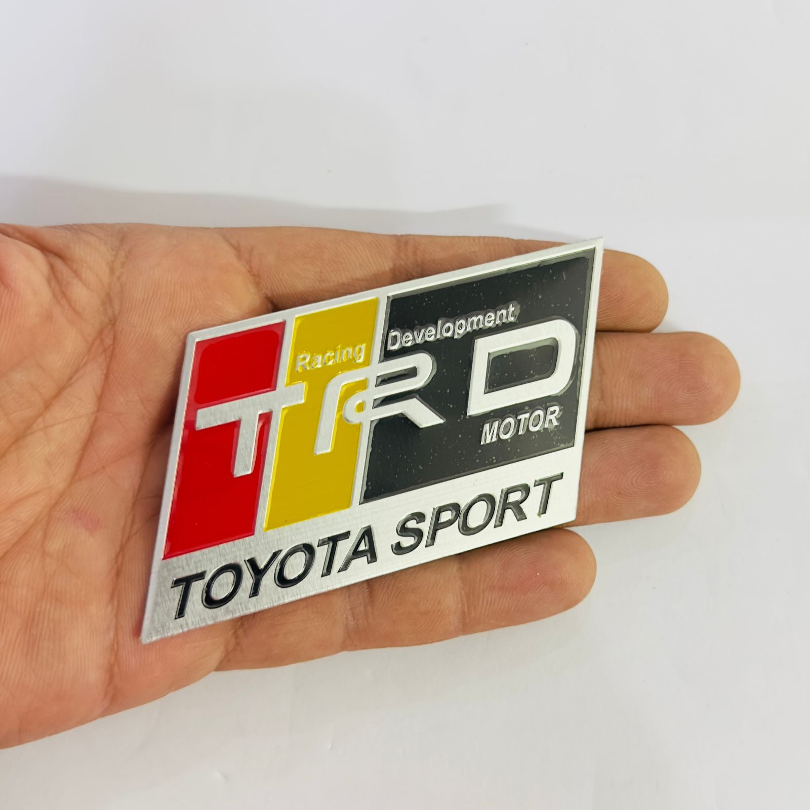 Germany TRD Sports lo.go 10cmx5cm 3D Versatile Logo Car Trunk Side Fender Rear Badge Metal Lo.go 3D Emblem Auto Racing Sport Sticker Decal-1 Piece
