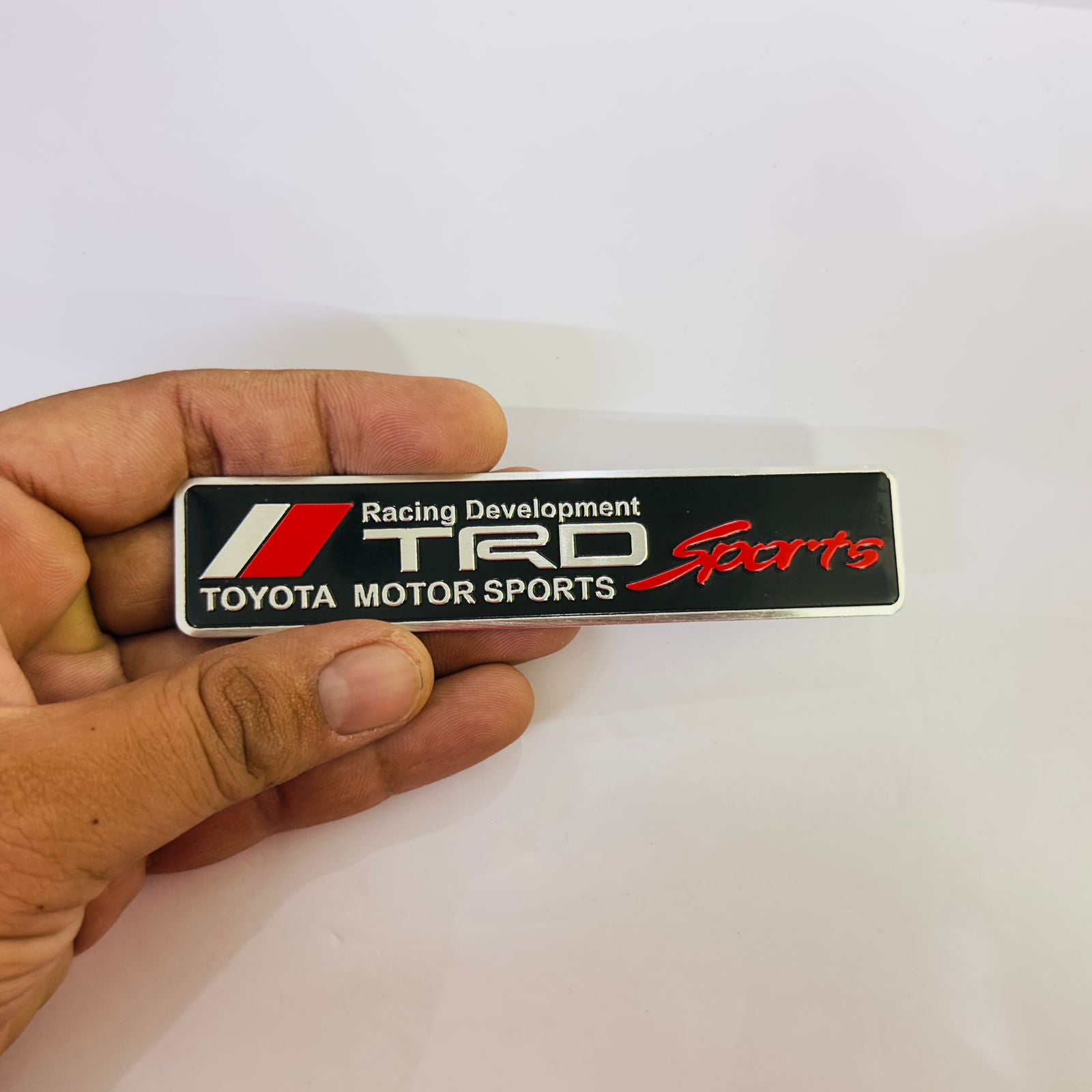 1PC, Black TRD Sports lo.go 3D Versatile Lo.go Car Trunk Side Fender Rear Badge Metal Lo.go 3D Emblem Auto Racing Sport Sticker Decal 12cmx2.5cm