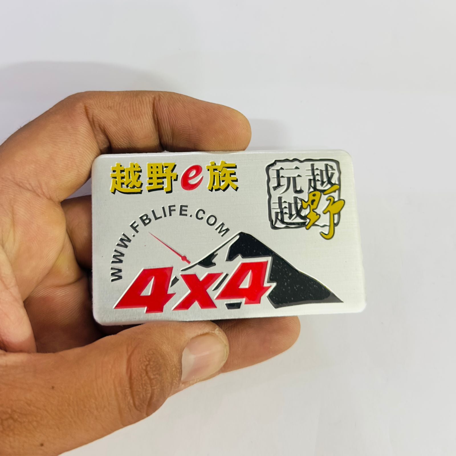 4x4 Slim Sticker Car Bike Laptop Metal Logo Car Emblem & Grill Met.al Lo.go for Carr 3D Badge Auto Racing Universal Sport Sticker Grand Tourer Decal 1 PC