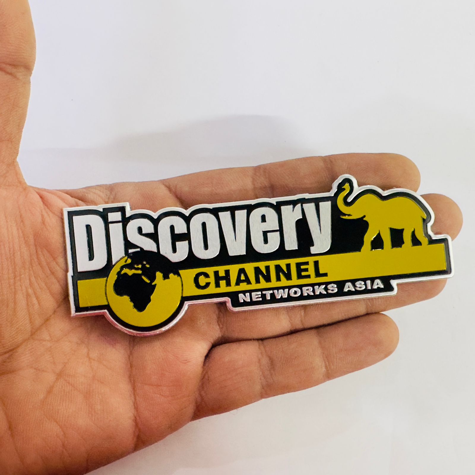Discovery Channel Networks Asia Car Stickers 12cmx3.5cm Auto Tuning Styling 3D Emblem Badge Auto Racing Sport Sticker Decal-1PC