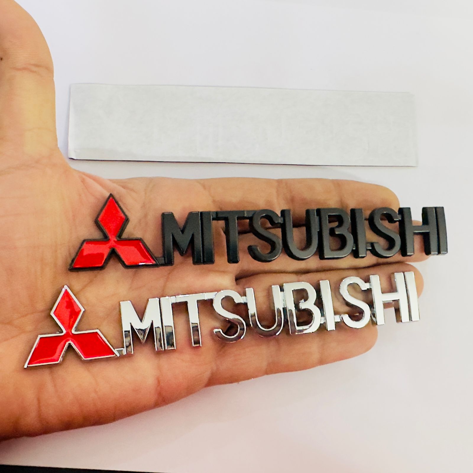 Mitsubishi Logo 15cmx2cm Car Metal Emblem 3D Badge Auto Racing Sport Sticker Grand Tourer Decal-1 Piece