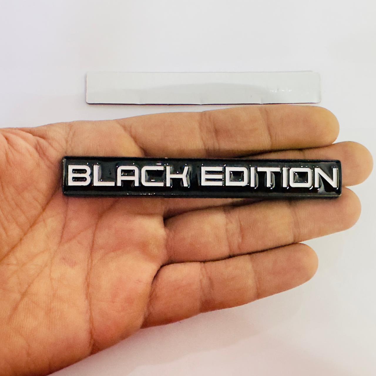 Black White Black Edition Metal Sticker 10.2cmx1.4cm Car Metal Emblem 3D Badge Auto Racing Sport Sticker Grand Tourer Decal -1PC