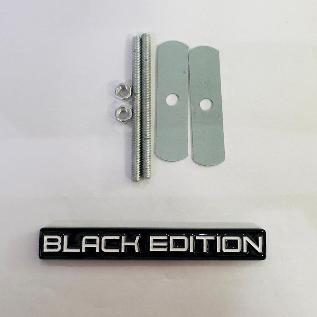 Black White Black Edition Grill Metal Sticker 10.2cmx1.4cm Car Metal Emblem 3D Badge Auto Racing Sport Sticker Grand Tourer Decal-1PC