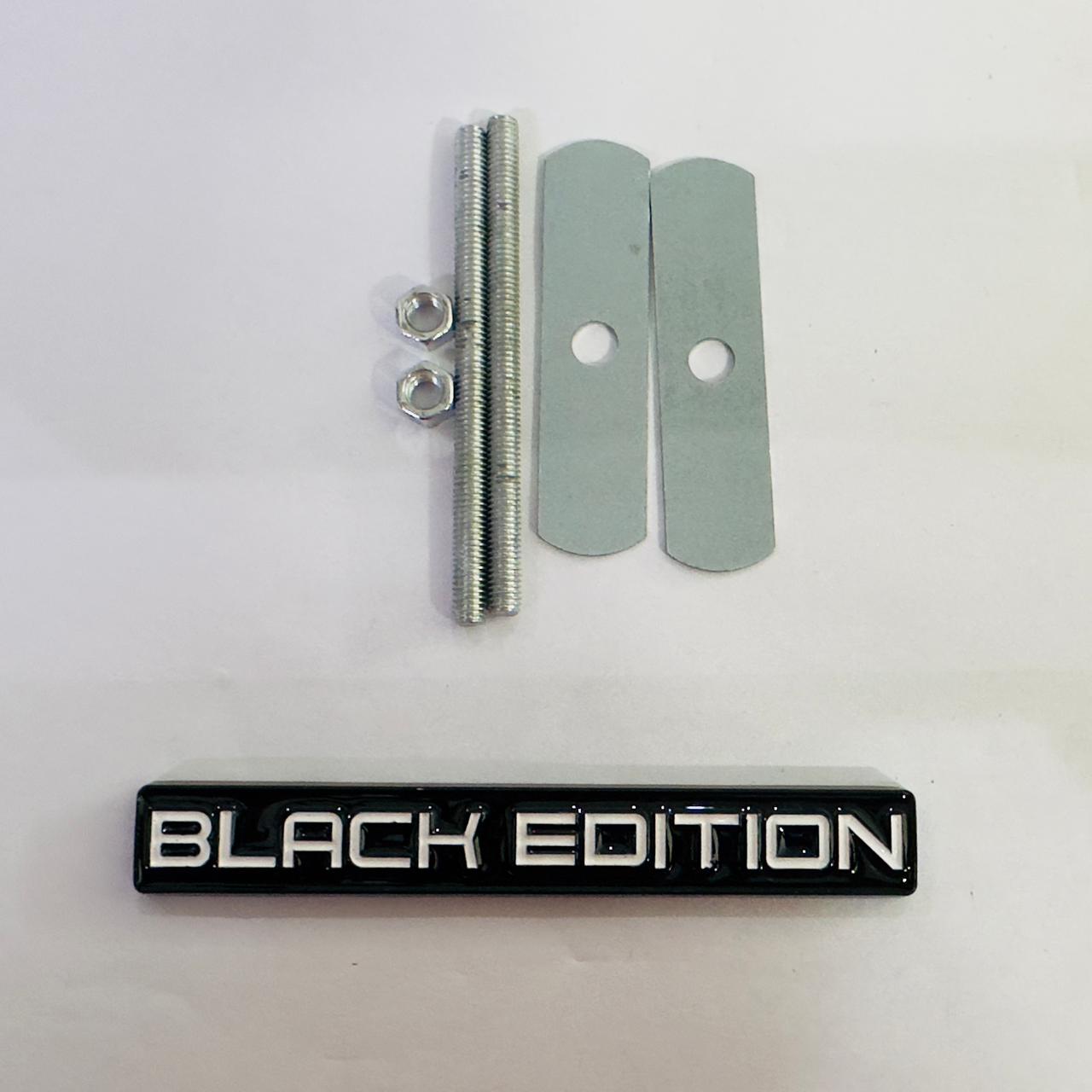 Black White Black Edition Grill Metal Sticker 10.2cmx1.4cm Car Metal Emblem 3D Badge Auto Racing Sport Sticker Grand Tourer Decal-1PC