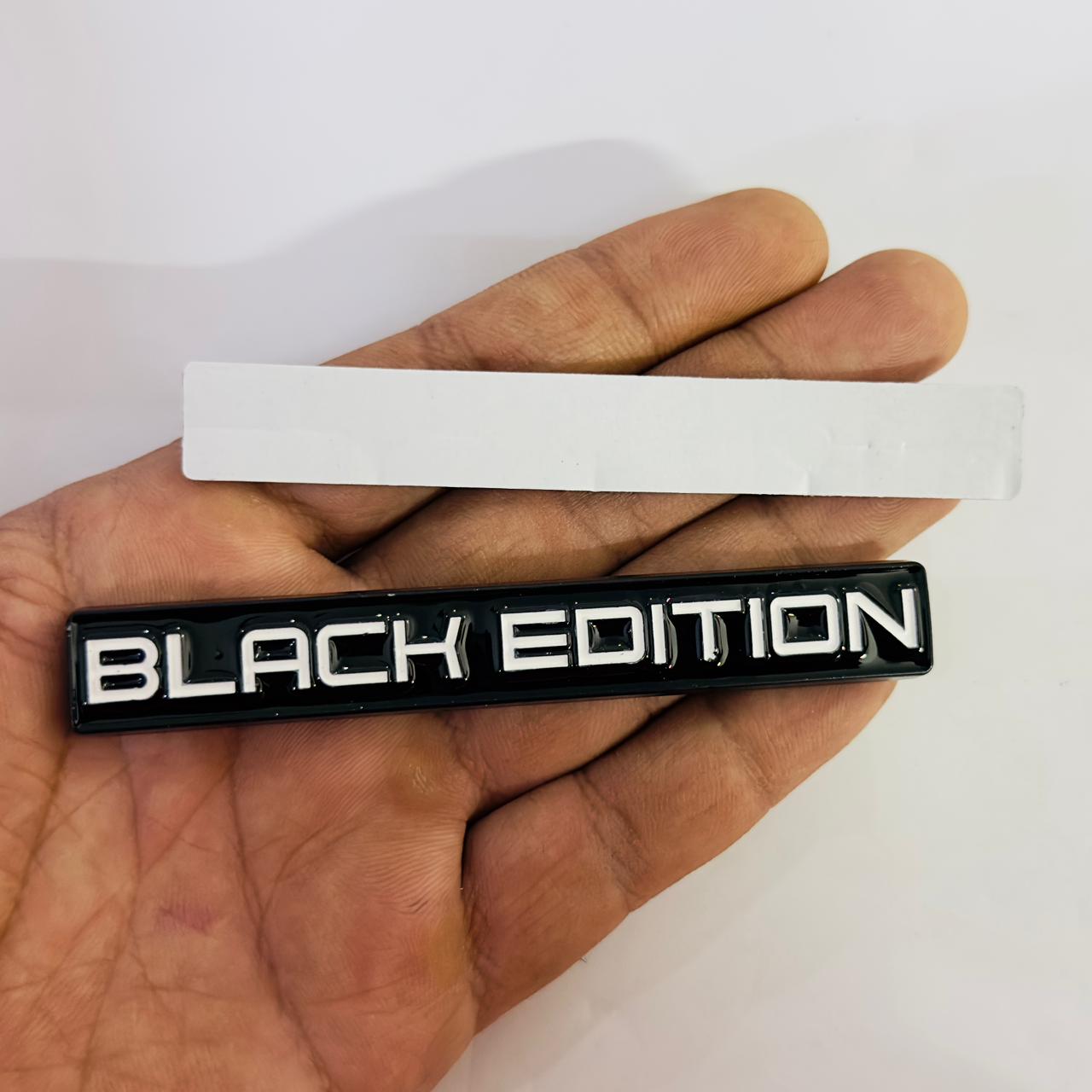 Black White Black Edition Metal Sticker 10.2cmx1.4cm Car Metal Emblem 3D Badge Auto Racing Sport Sticker Grand Tourer Decal -1PC