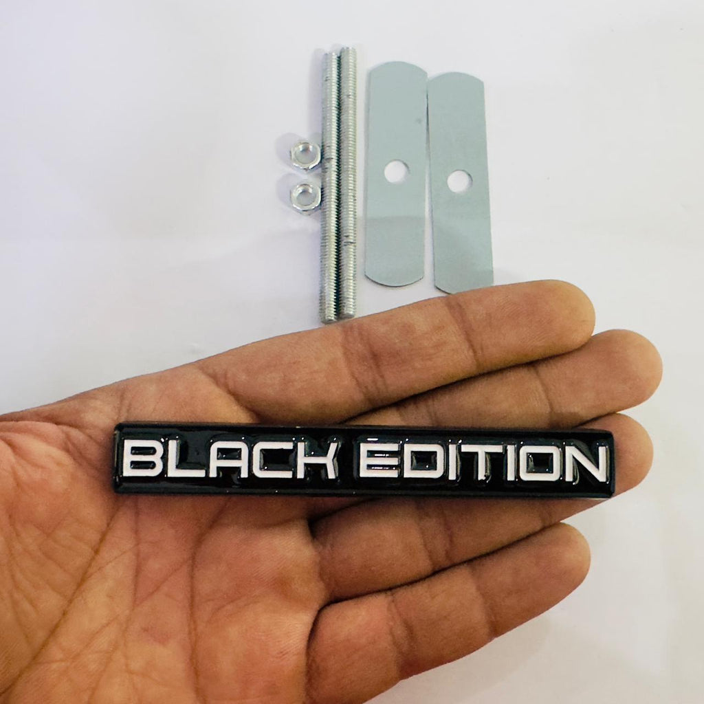 Black Edition Grill Metal Sticker 10.2cmx1.4cm Car Metal Emblem 3D Badge Auto Racing Sport Sticker Grand Tourer Decal-1PC