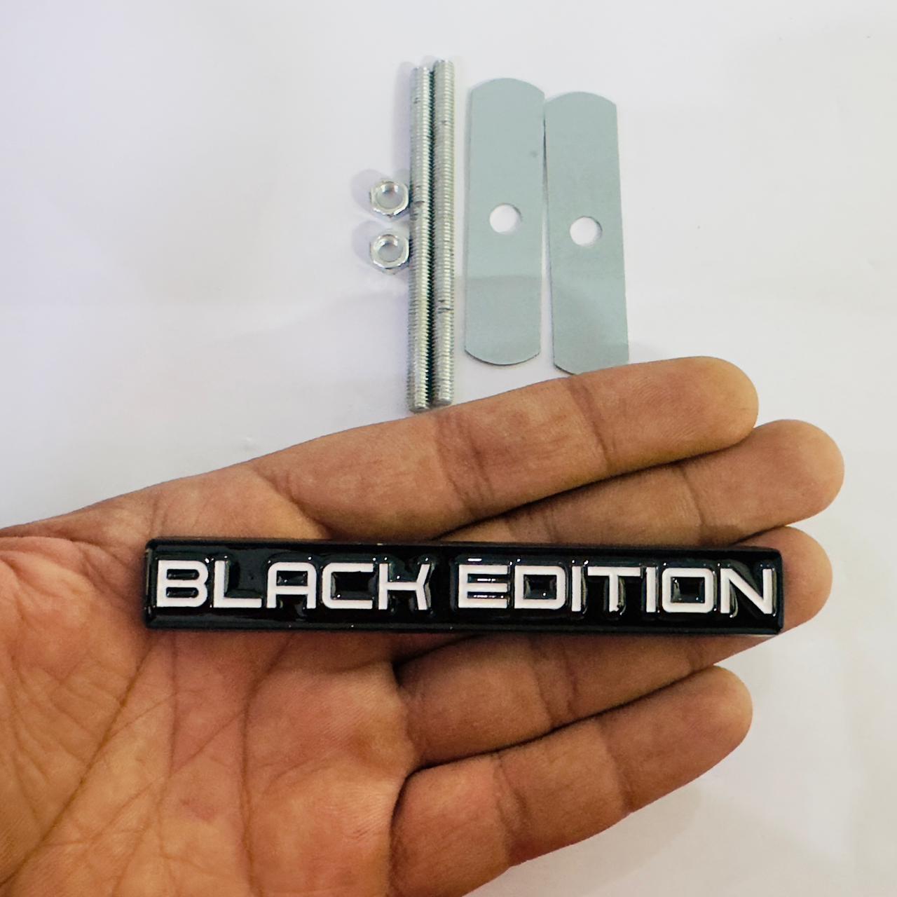 Black Edition Grill Metal Sticker 10.2cmx1.4cm Car Metal Emblem 3D Badge Auto Racing Sport Sticker Grand Tourer Decal-1PC