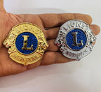 International Lion Logo 6cm x 6.5cm Metal Badge, 3D Metal Logo for Vehicles, Universal Fit for Car, Truck, Motorcycle