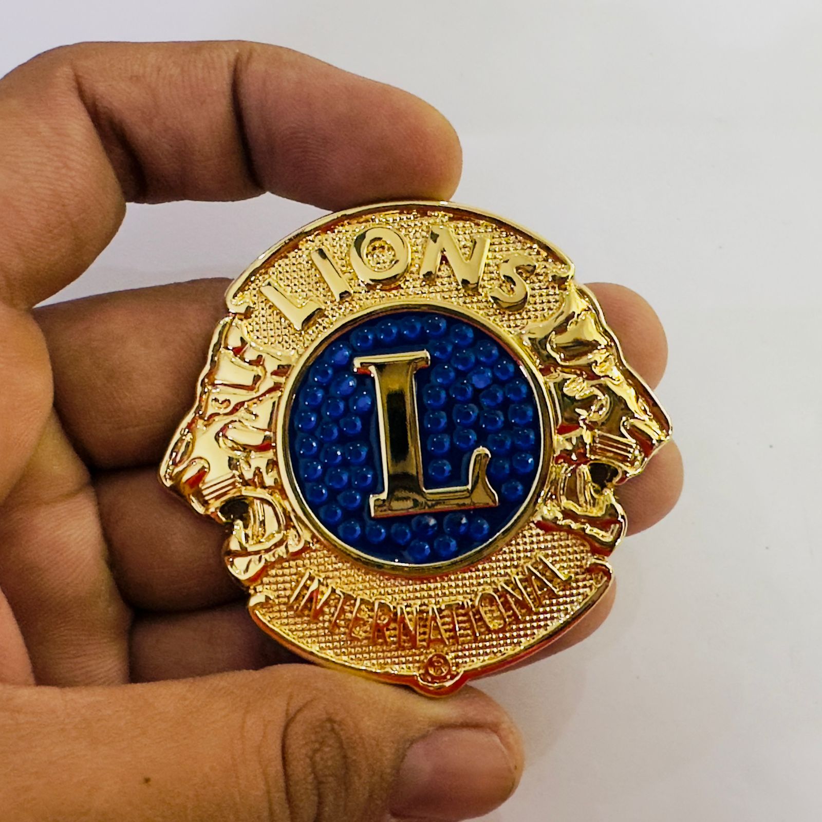 International Lion Logo 6cm x 6.5cm Metal Badge, 3D Metal Logo for Vehicles, Universal Fit for Car, Truck, Motorcycle