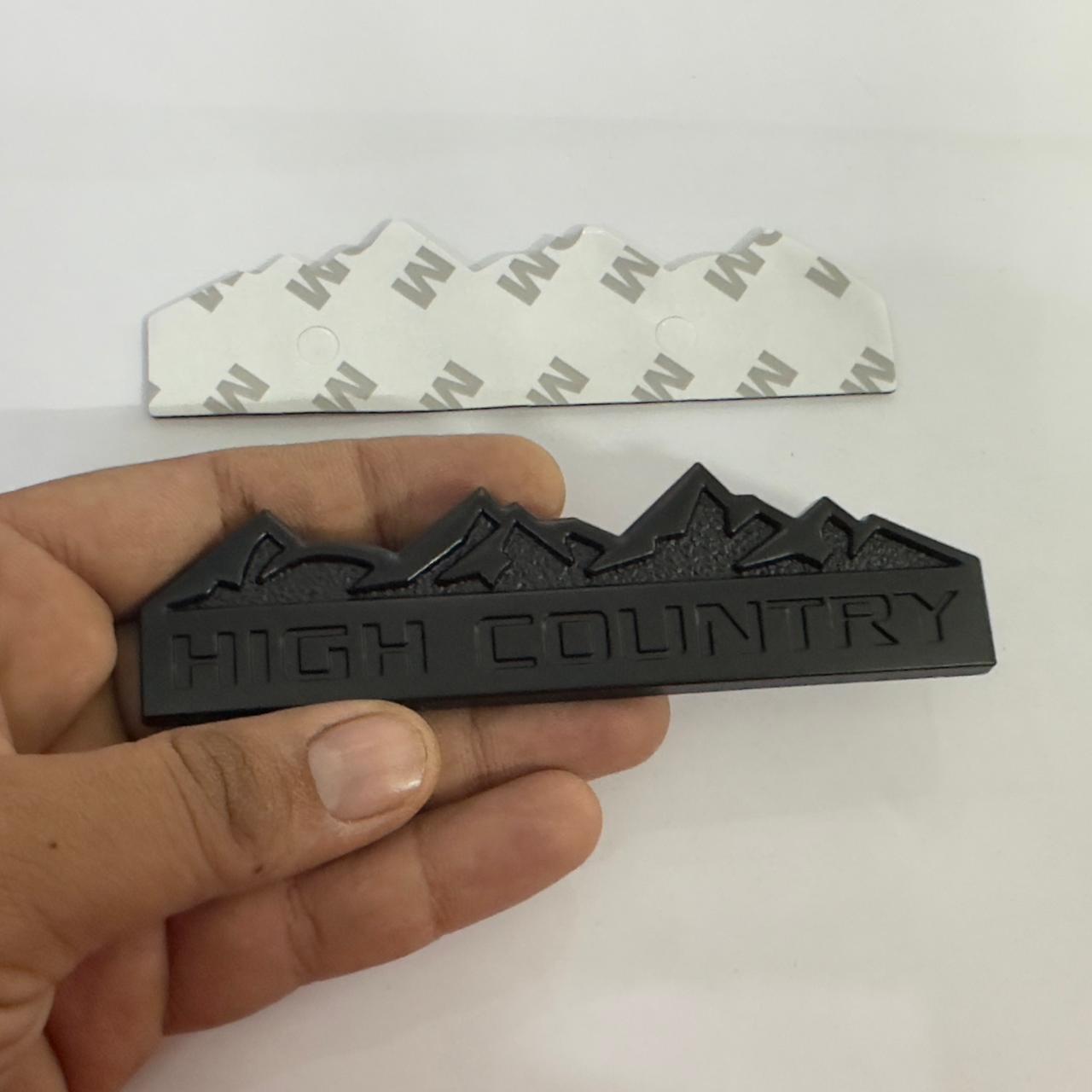 HIGH Country Full Black 4x4 Off Road-Logo Car Emblem 3D Badge Auto Racing Sport Sticker 13.5cmx4cm Grand Tourer Decal-1 Piece