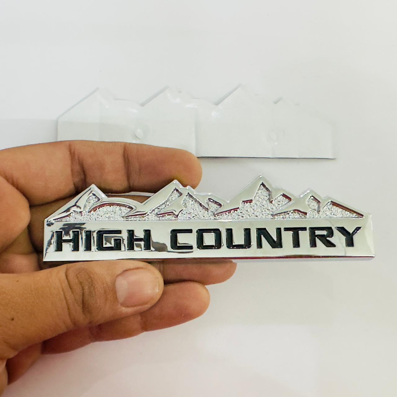 HIGH Country Silver BLACK Sticker 4x4 Off Road-Logo Car Emblem 3D Badge Auto Racing Sport Sticker 13.5cmx4cm Grand Tourer Decal-1 Piece High Country Sticker