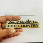 HIGH Country Golden Sticker 4x4 Off Road-Logo Car Emblem 3D Badge Auto Racing Sport Sticker 13.5cmx4cm Grand Tourer Decal Versatile Sticker
