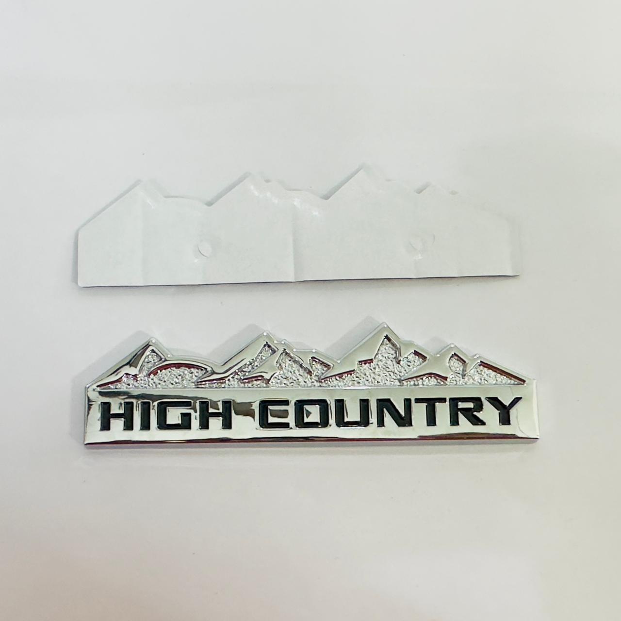 HIGH Country Silver BLACK Sticker 4x4 Off Road-Logo Car Emblem 3D Badge Auto Racing Sport Sticker 13.5cmx4cm Grand Tourer Decal-1 Piece High Country Sticker