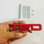 Car Bike Laptop Metal 3D Logo TRD/TRD Long Car Emblems Metal Lo.go, 3D Badge Auto Racing Sport Sticker Universal Grand Tourer Decal. (Chrome Small TRD Grill Logo 12cmX3.5cm)