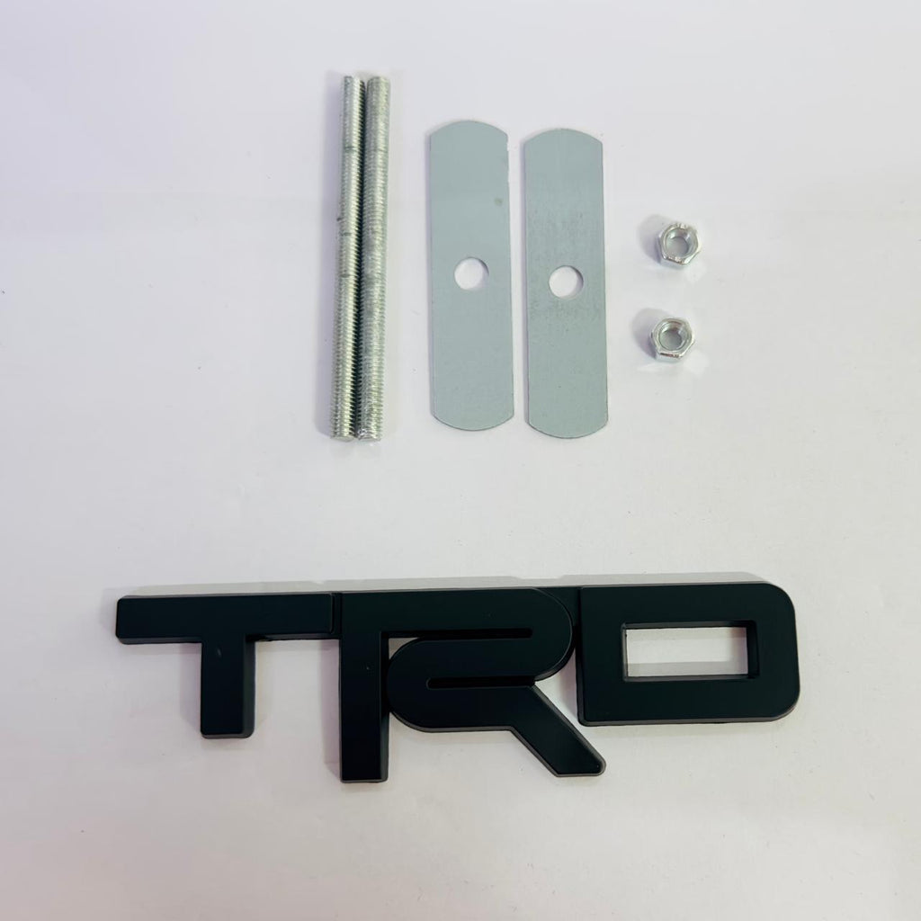 Car Bike Laptop Metal 3D Logo TRD/TRD Long Car Emblems Metal Lo.go, 3D Badge Auto Racing Sport Sticker Universal Grand Tourer Decal. (BLACK Small TRD Grill Logo 12cmX3.5cm)