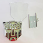 TRANSFORRMER Big Silver Grill Logo 9.2x9.2cm Marvel Stickers Car Emblem 3D Badge Auto Racing Sport Sticker Grand Tourer Decal