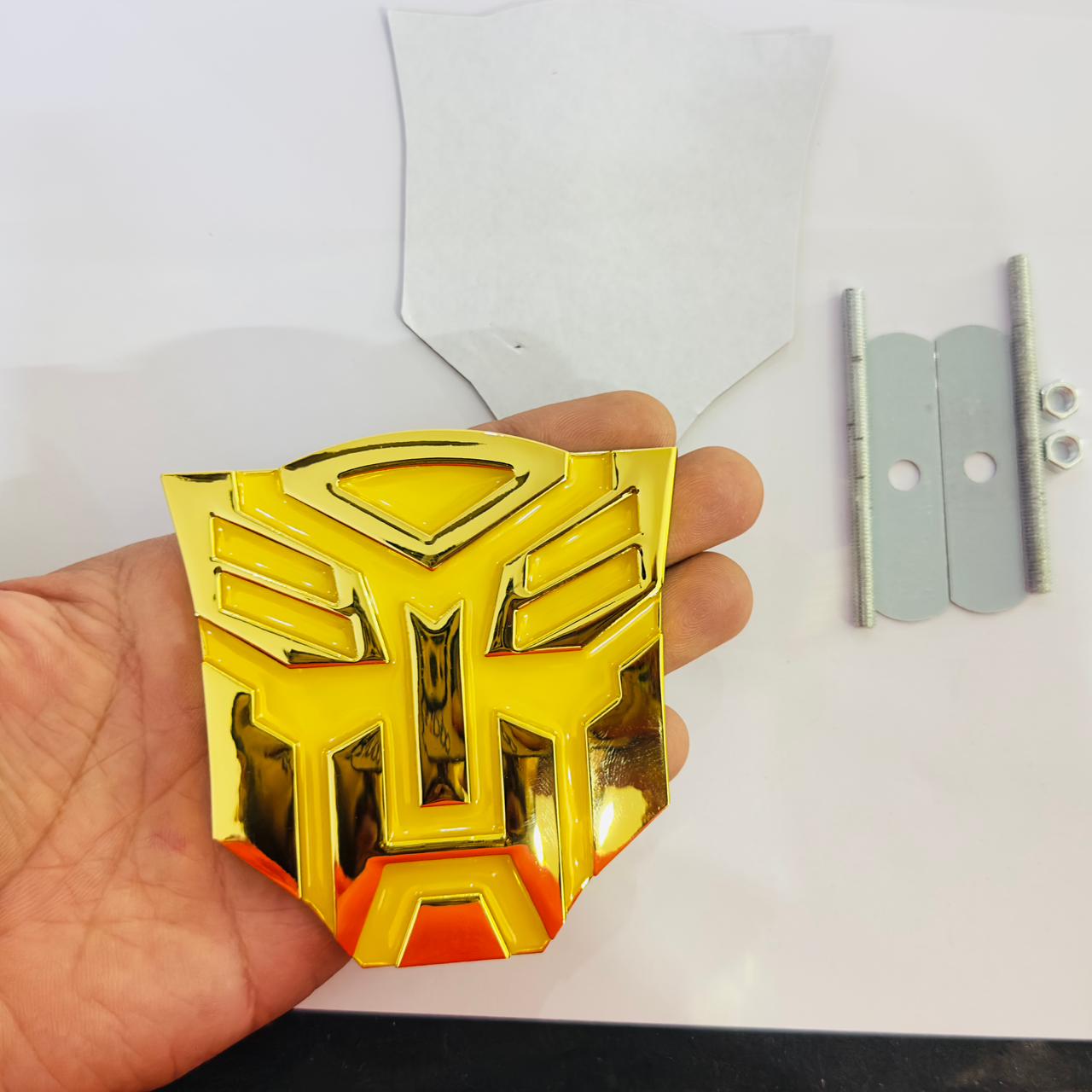 Marvel Stickers Car Emblem 3D Badge Auto Racing Sport Sticker Grand Tourer Decal (TRANSFORMERR Big Metal Sticker)