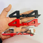4X4 Metal Logo 15X3.7cm Car Metal Emblem 3D Badge Auto Racing Sport Sticker Grand Tourer Decal for Cars &amp; Bikes